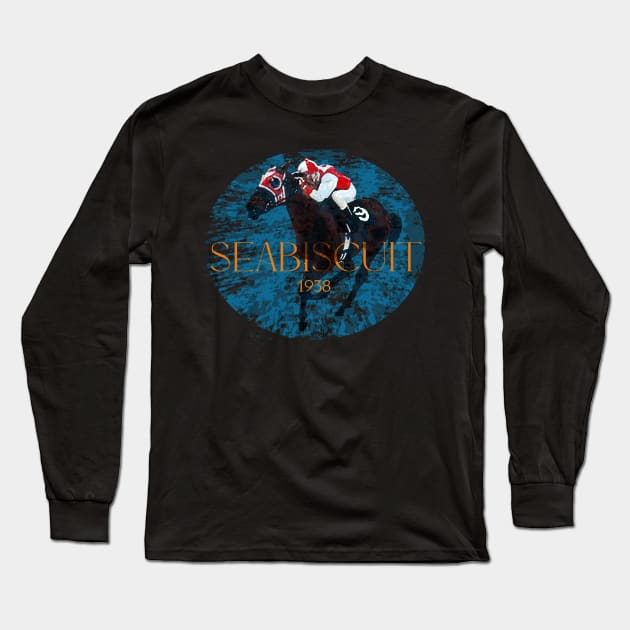 Seabiscuit 1938 - Famous Racehorse Long Sleeve T-Shirt by Ginny Luttrell